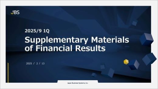 Supplementary Materials of Financial Results for 2025 1Q 